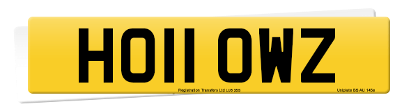 Registration number HO11 OWZ